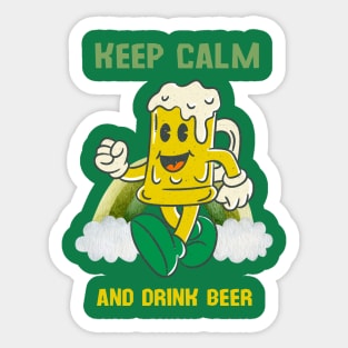 Keep Calm And Drink Beer Sticker